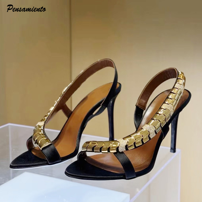 Summer Holiday Clothing Women - Sandal Gladiator Wanita Satin Berpayet Rhinestone