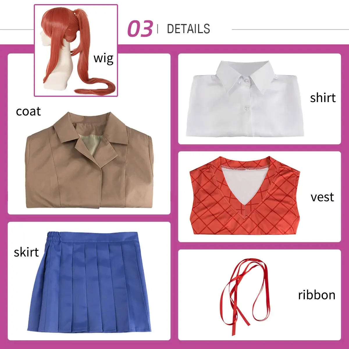 Summer Vacation Clothing Men - Kostum Cosplay Anime Doki Doki Literature