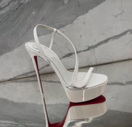 Summer Holiday Clothing Women - Sandal Stiletto Platform Kulit Metalik Rose
