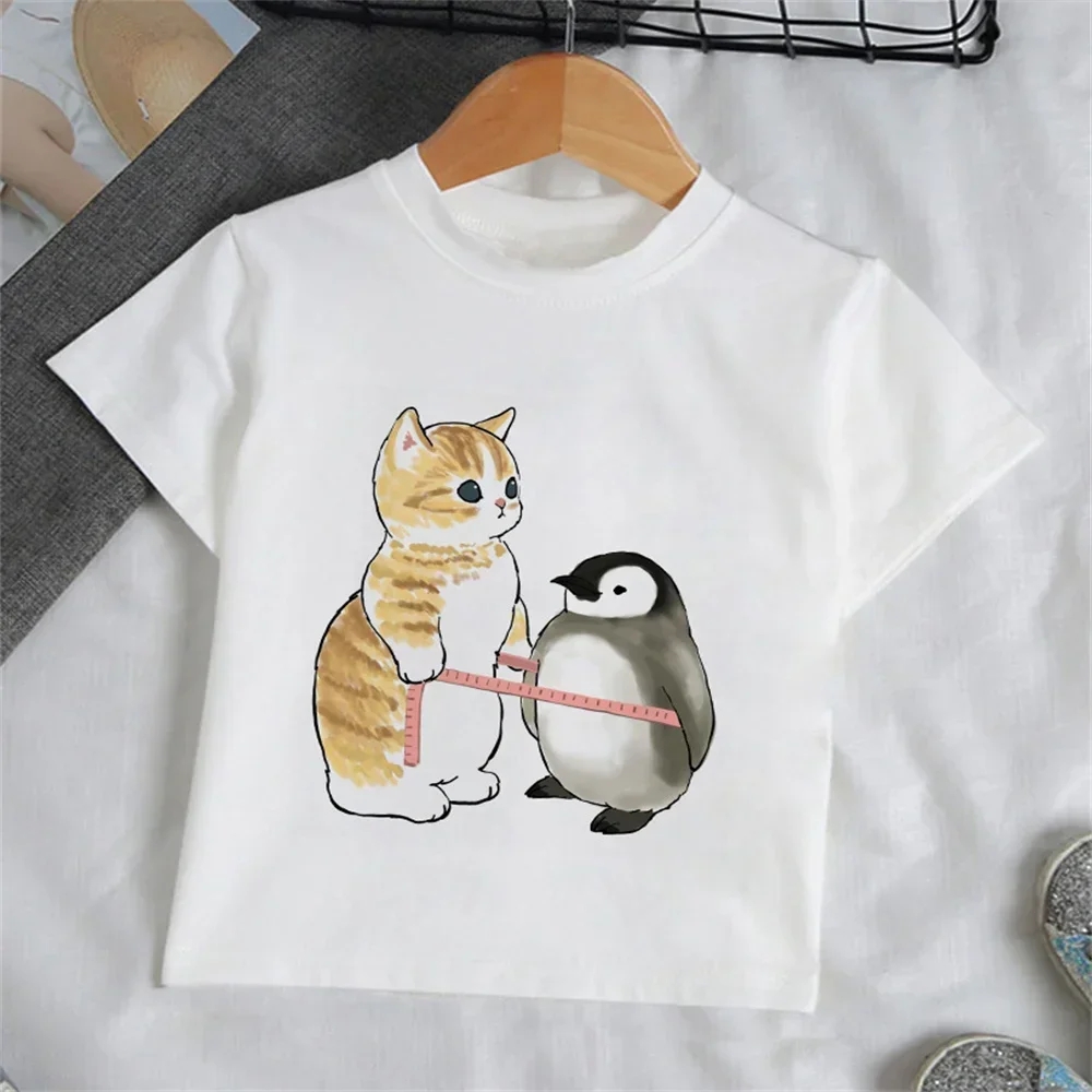 Summer Clothing Baby Girl - Baju Anak Perempuan Kaos Kartun Kucing
