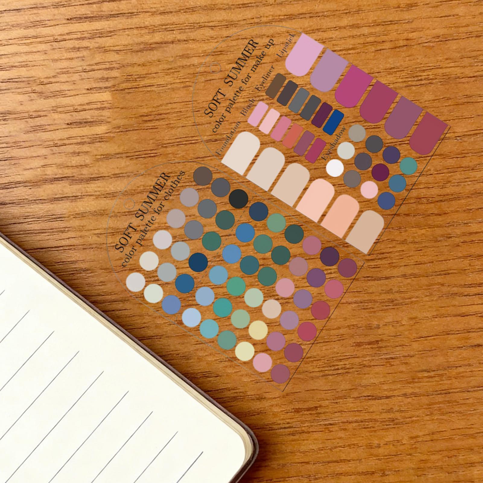 Summer Clothing Color Palette - 2pcs Kartu Palet Warna Musim Panas