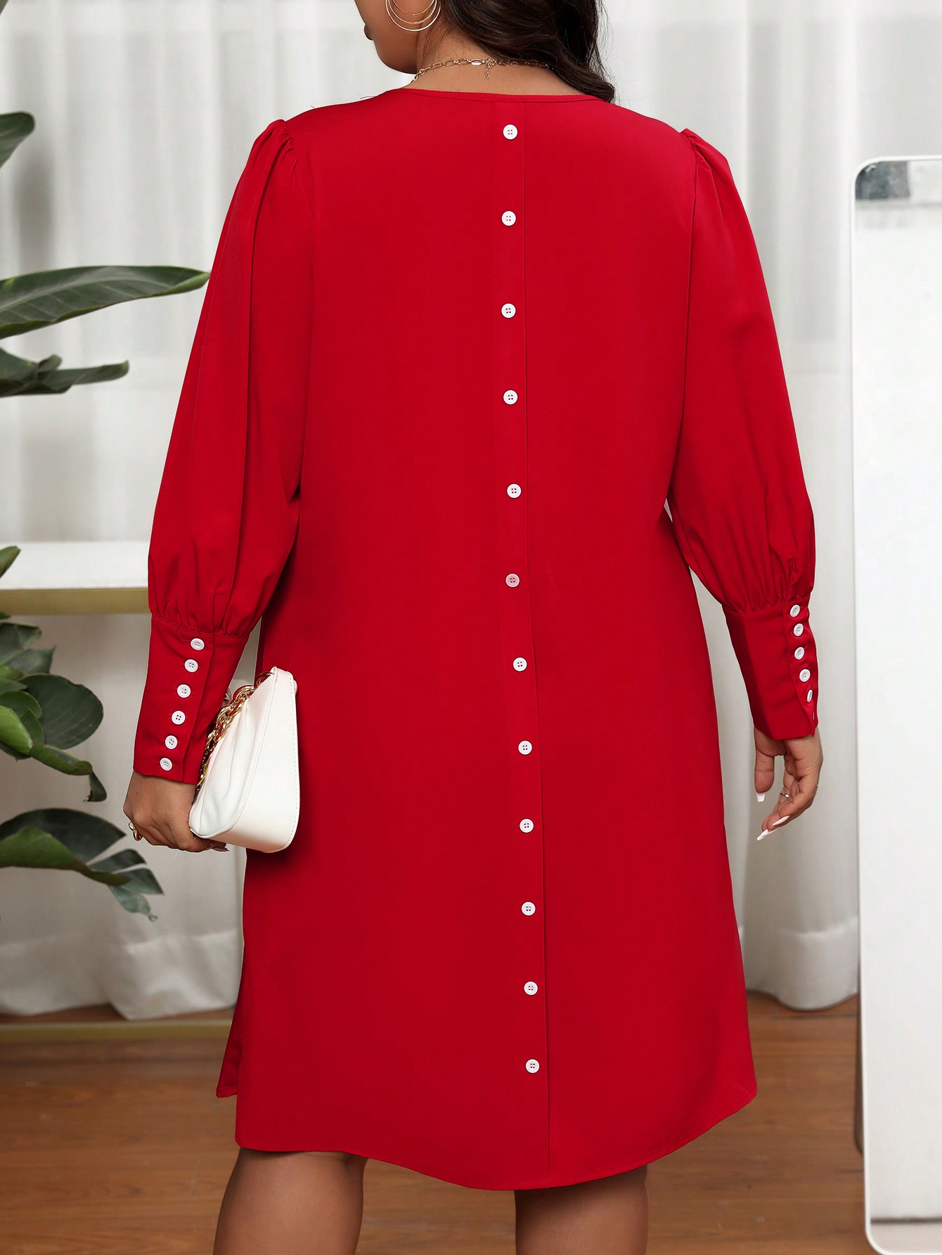 Summer Clothing Colors - Gaun Wanita Ukuran Besar dengan Kerah