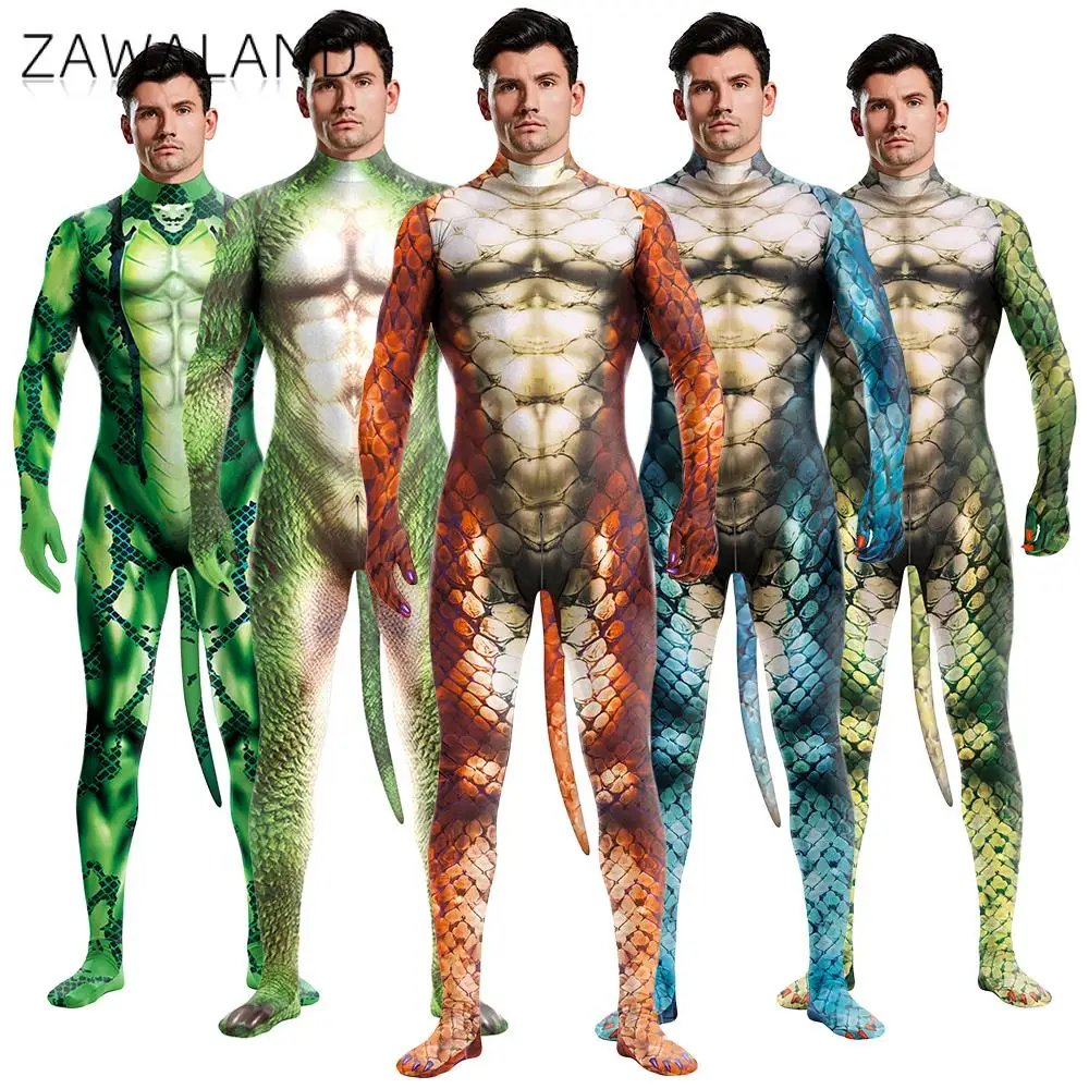 Summer Vacation Clothing Men - Zaweland kostum pria naga ular bodysuit