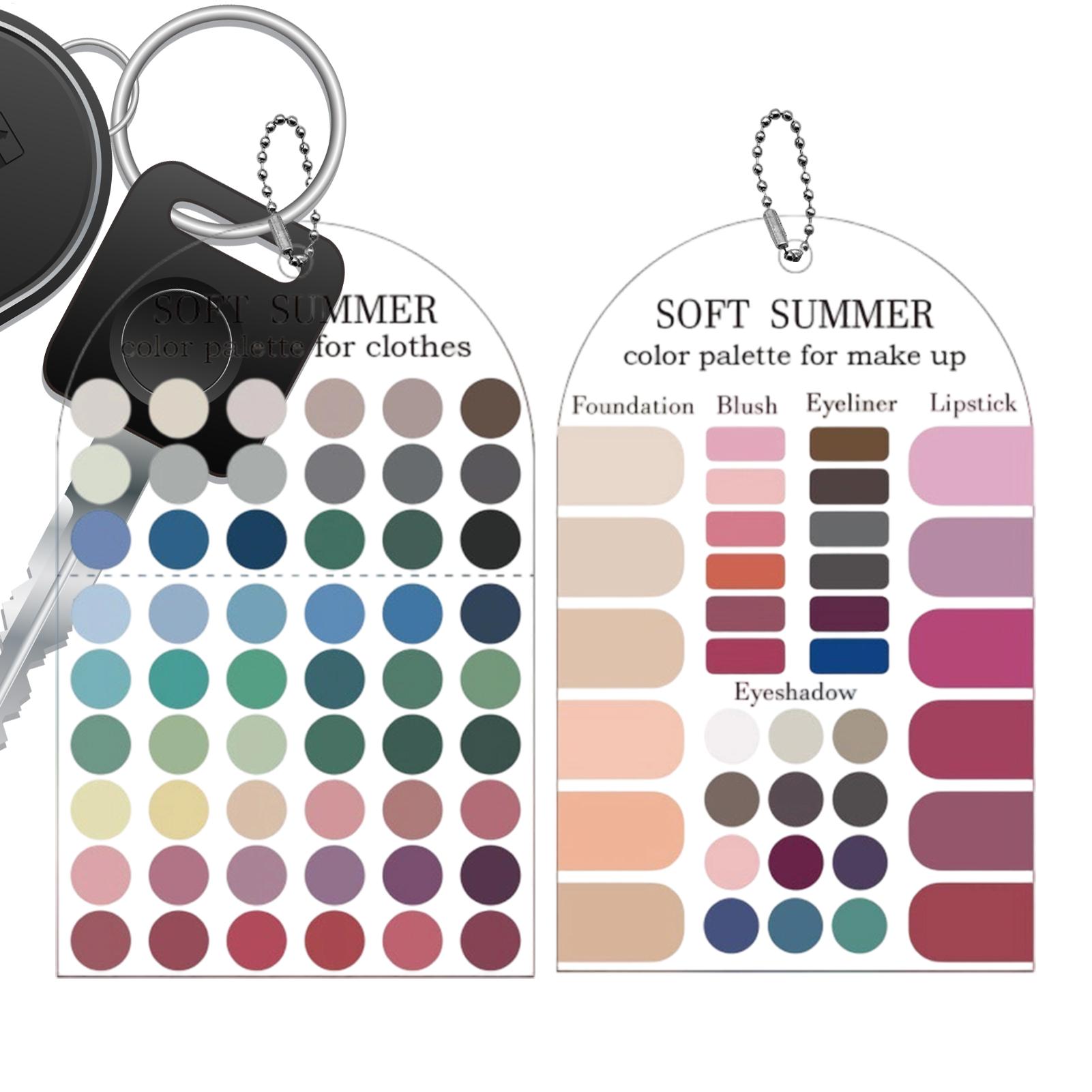 Summer Clothing Color Palette - Kartu Palet Warna Musim Panas Lembut