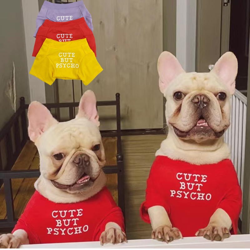 Summer Clothing In French - Kaos Vest Anjing Bulldog Prancis Modis