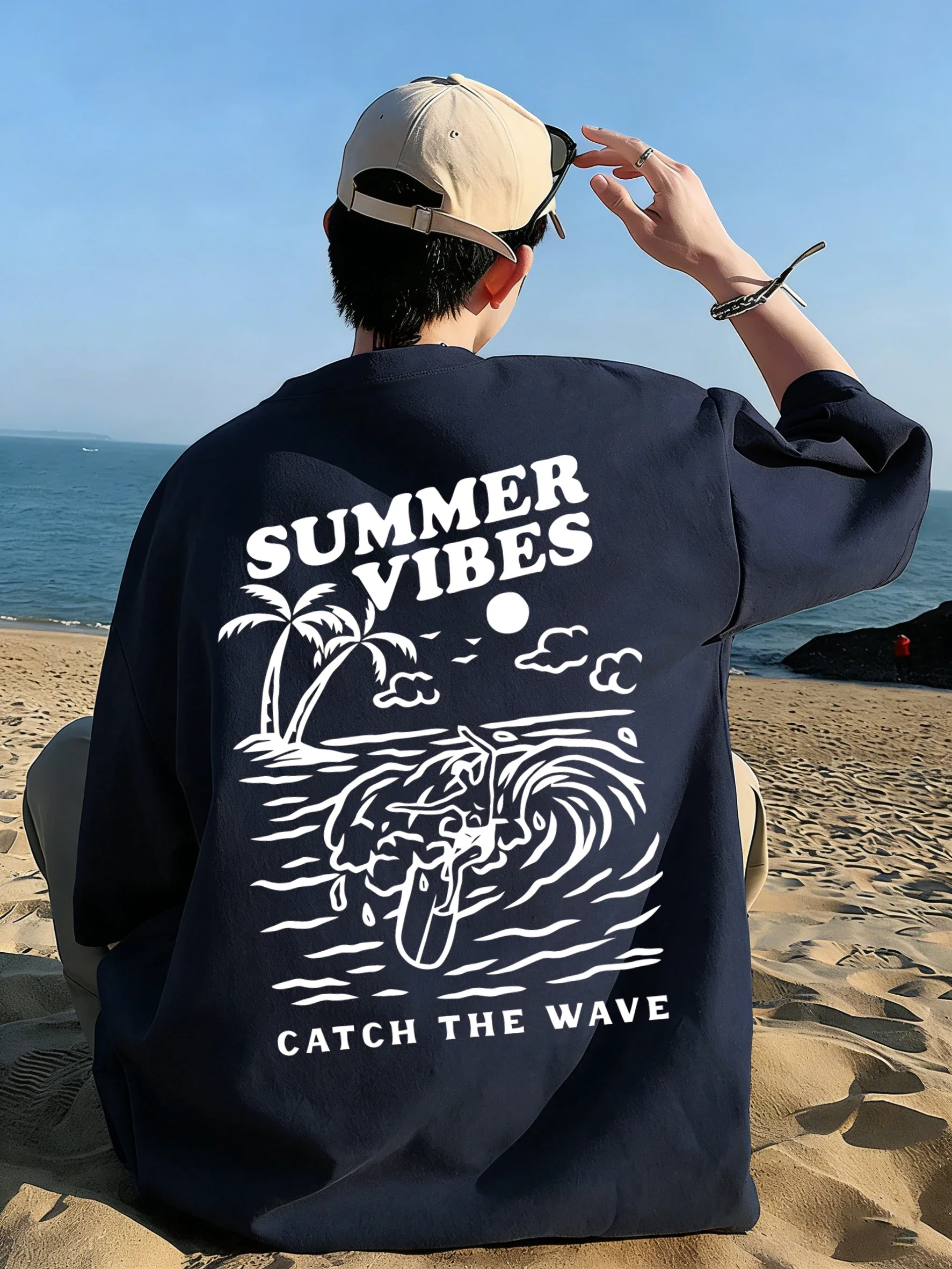 Summer Vibes Clothing Men - Kaus Summer Vibes Catch The Wave