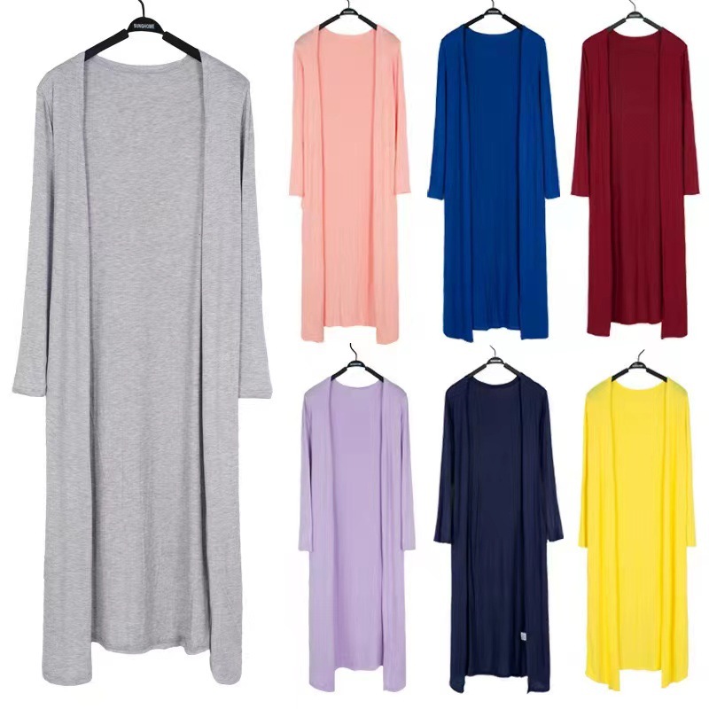 Summer Clothing Colors - Kardigan panjang Modal wanita, pakaian luar