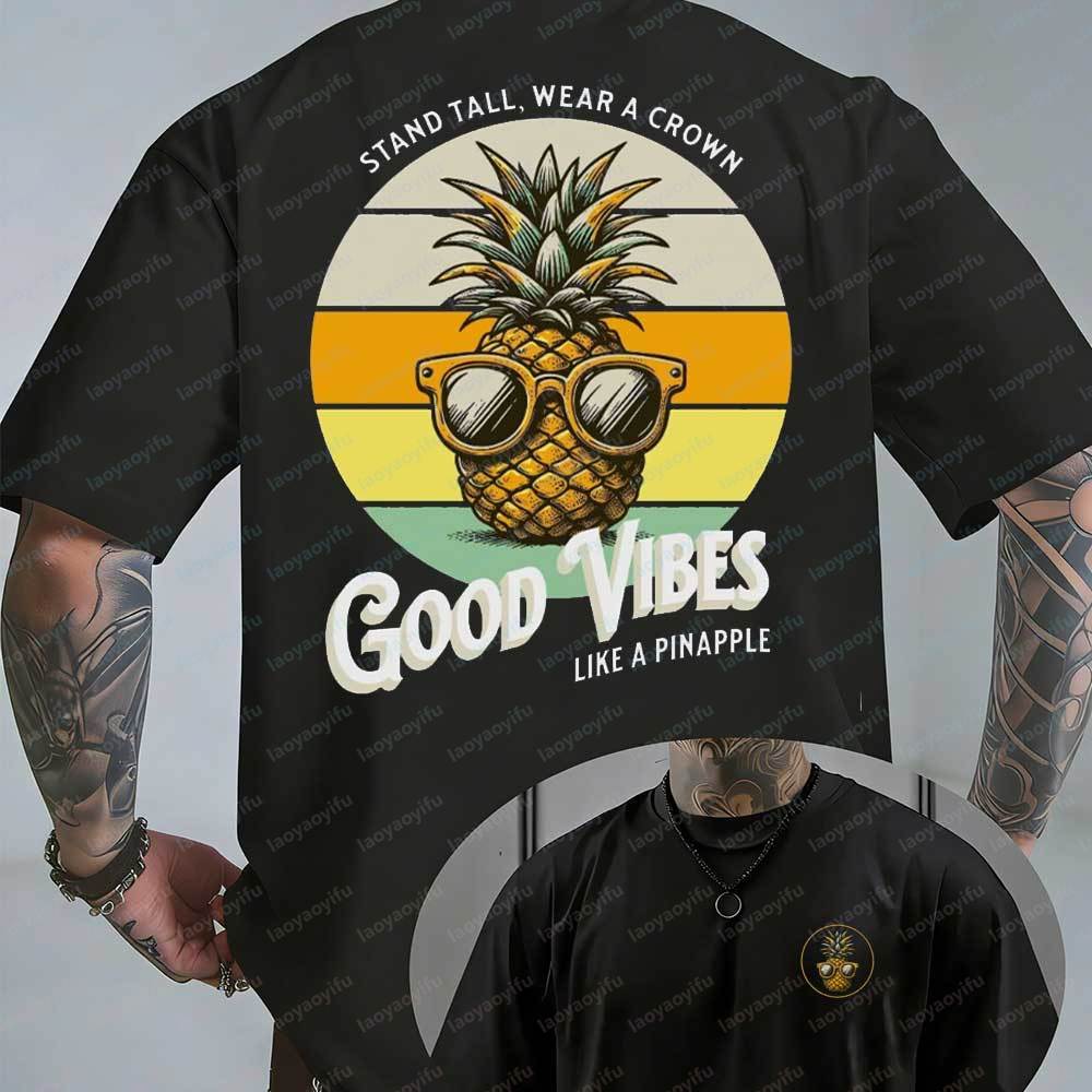 Summer Vibes Clothing Men - Kaos Grafis Retro Musim Panas Pria,