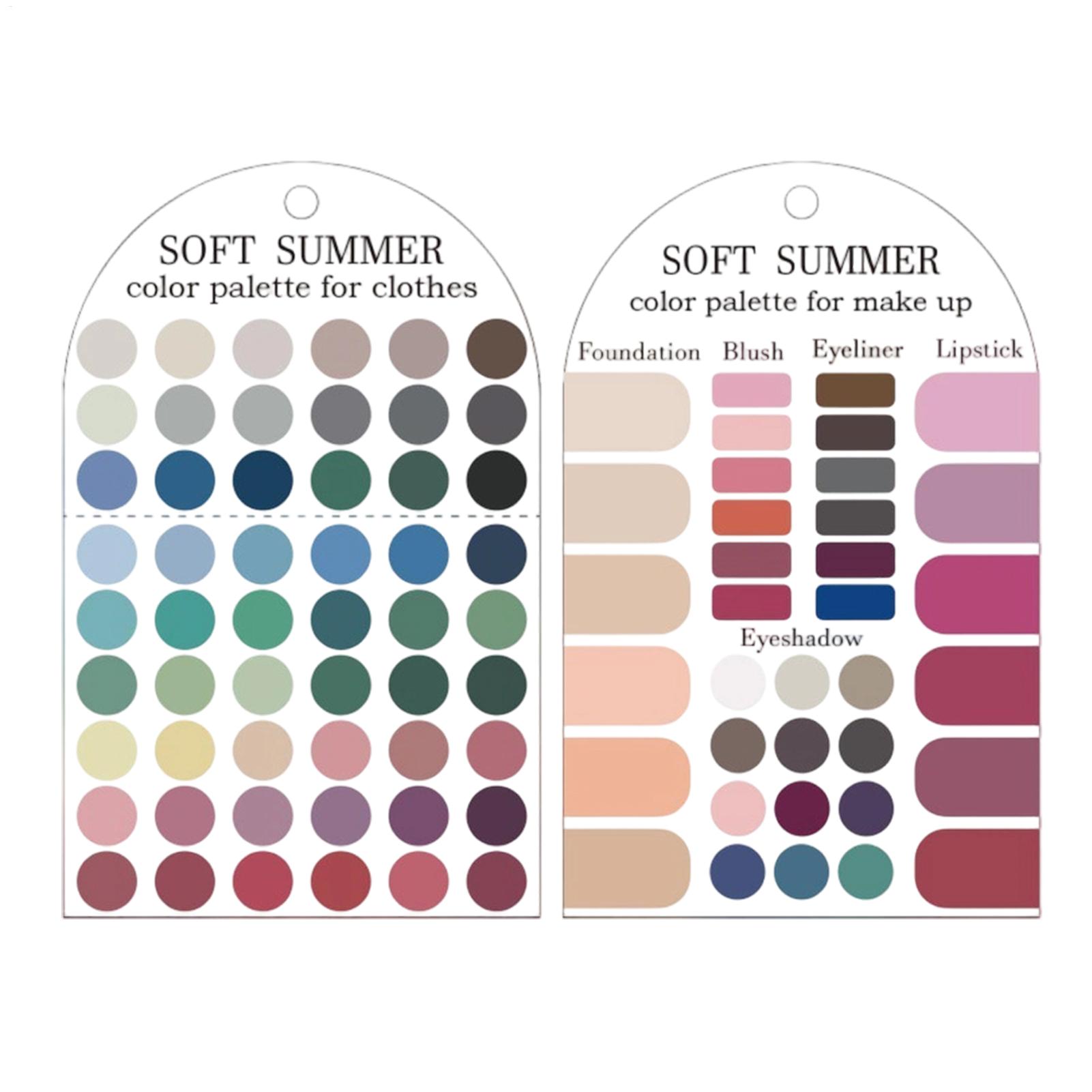 Summer Clothing Color Palette - Kartu Palet Warna Musim Panas yang