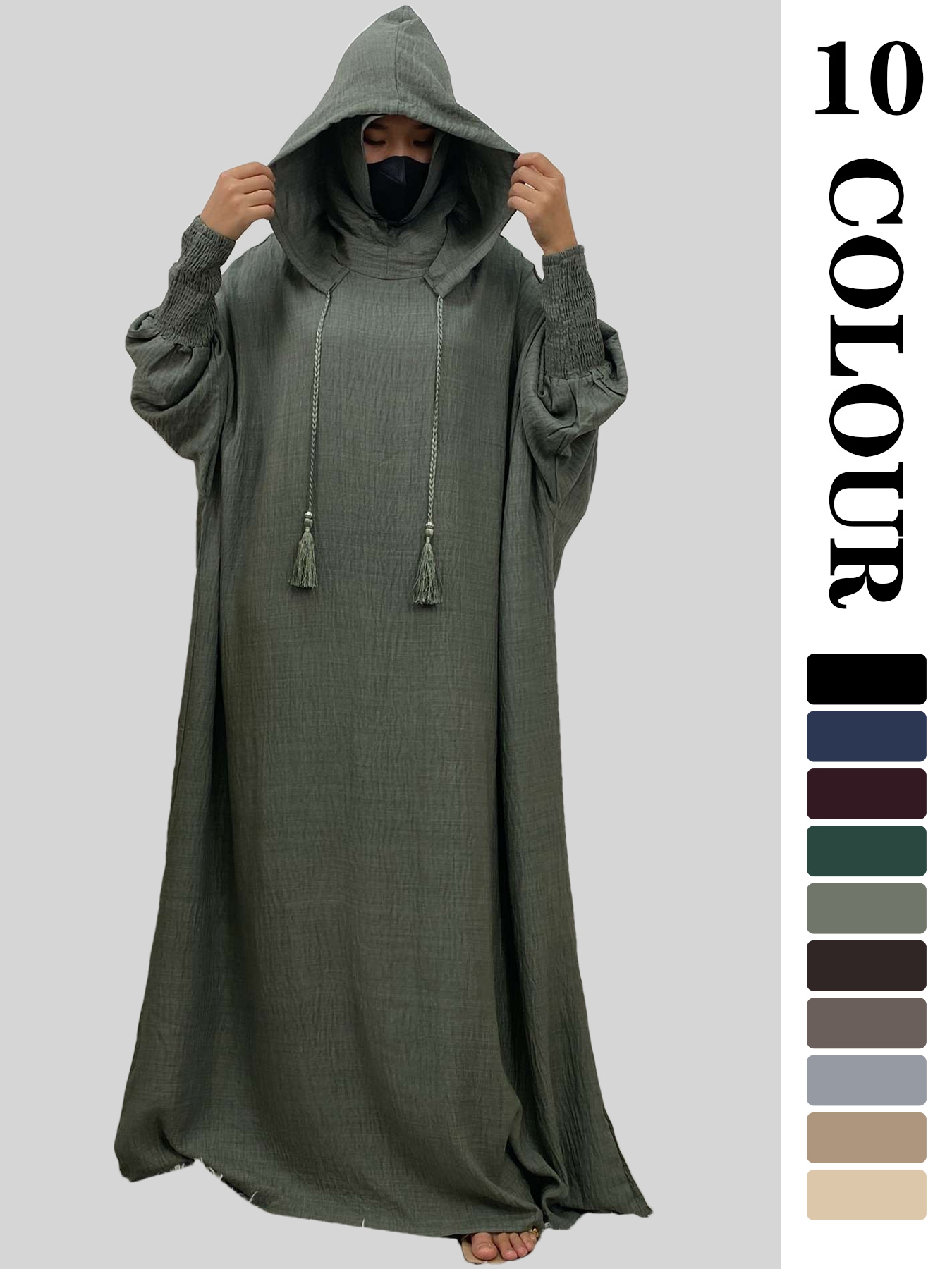 Summer Clothing Colors - Pakaian Doa Ramadhan Muslim Abaya 12