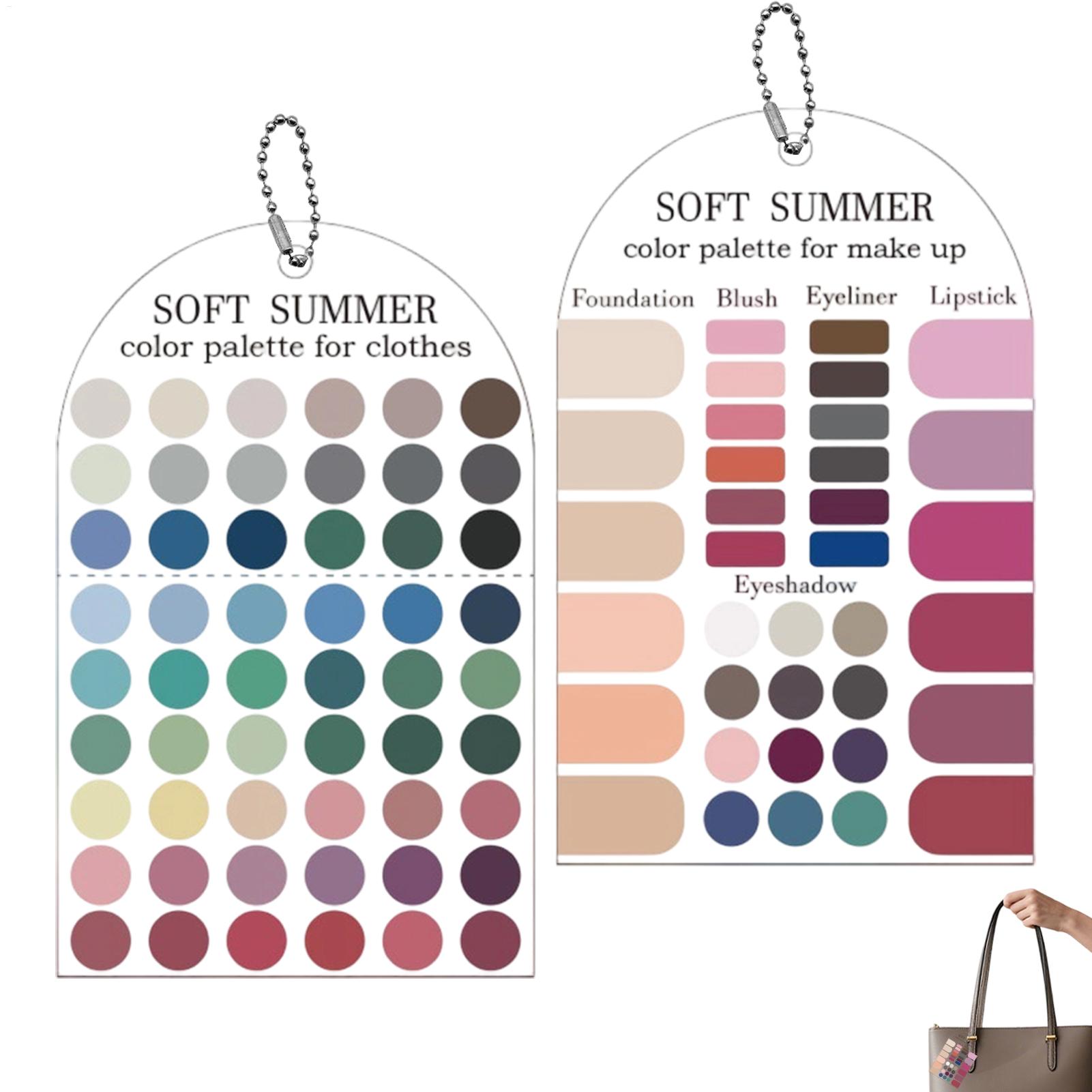 2 Buah Kartu Palet Warna Musim - Summer Clothing Color Palette ulasan dan harga