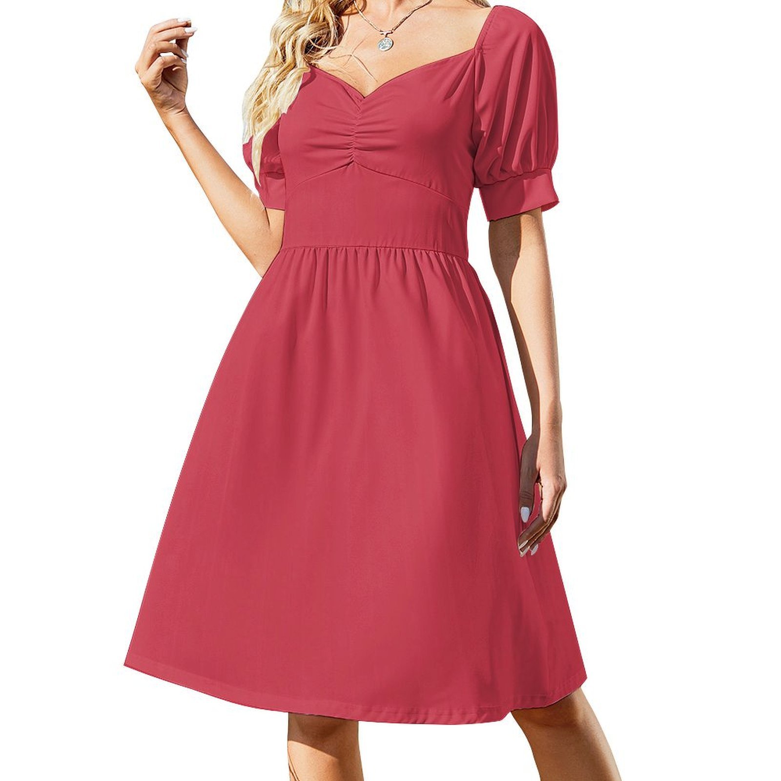 Gaun Smok Bunga Paprika untuk  - Summer Clothing Colors ulasan dan harga