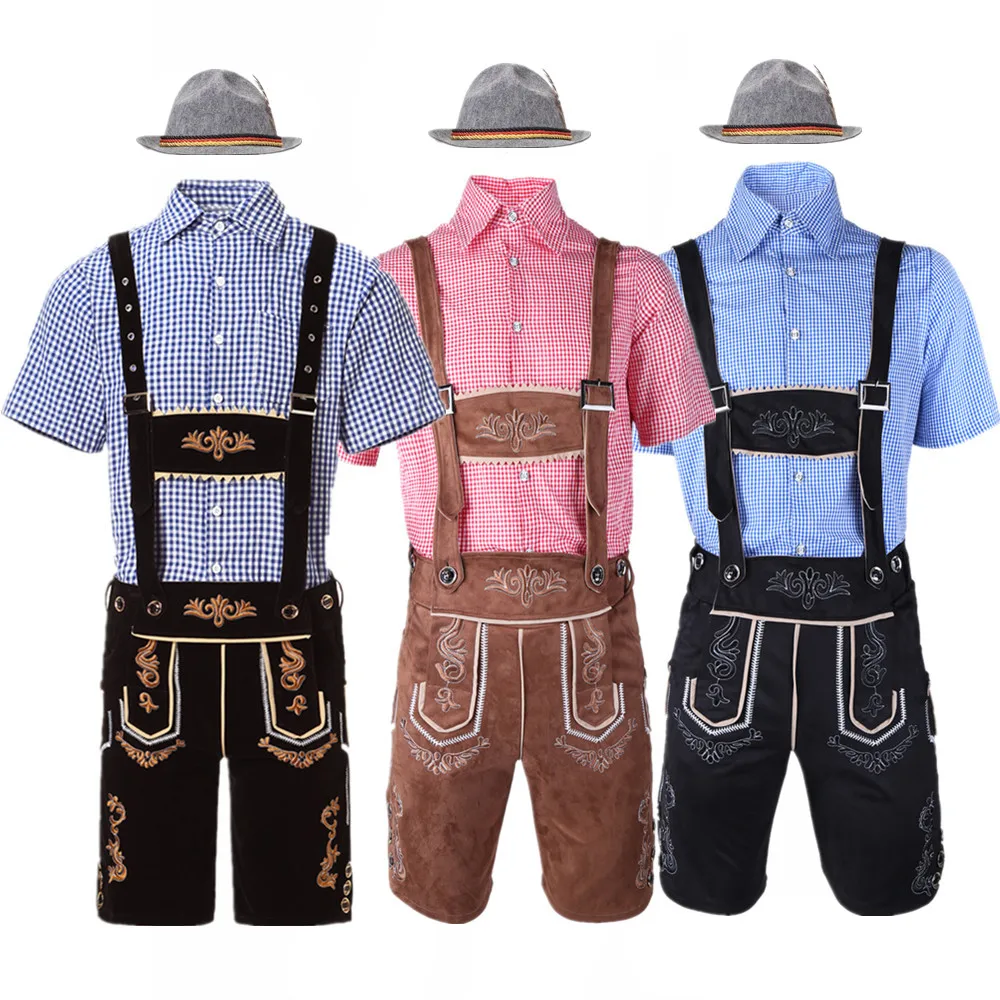 Kostum Lederhosen pria Jerman  - Summer Vacation Clothing Men ulasan dan harga