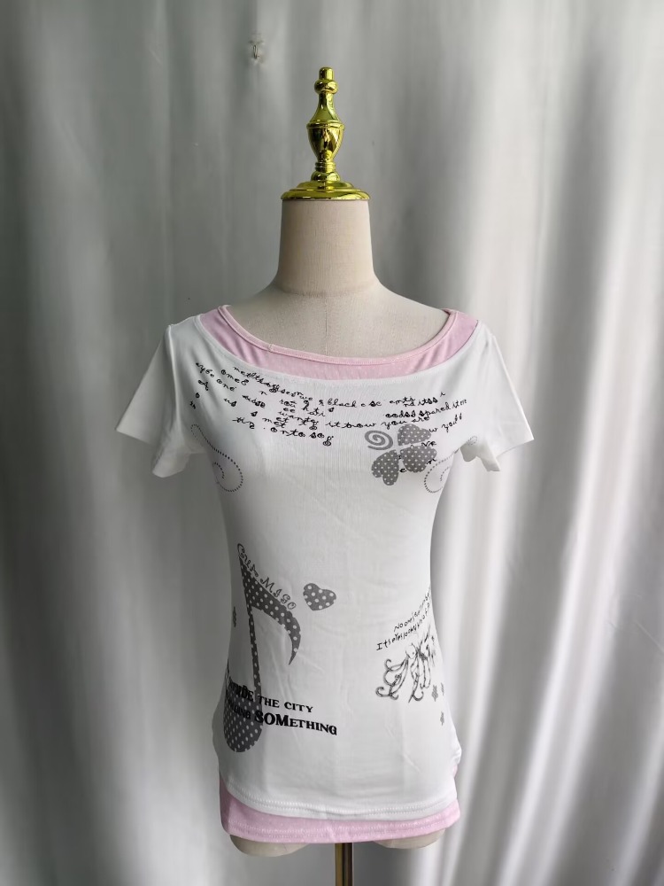 Kimutomo Kaus Wanita Motif Pol - Summer Grunge Clothing ulasan dan harga