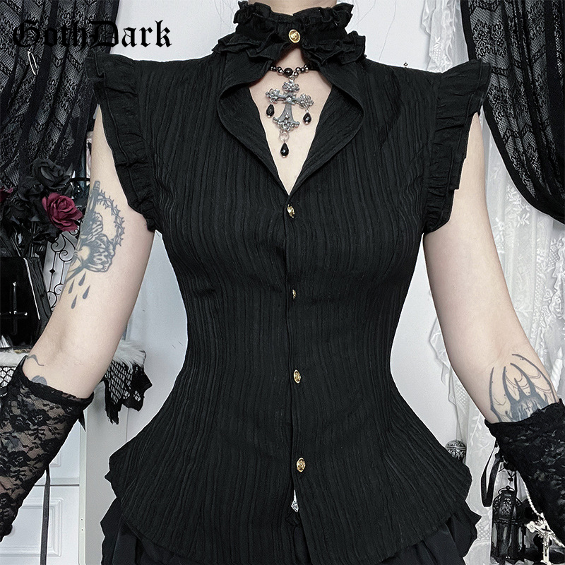Kemeja Wanita Goth Dark 90s Gr - Summer Grunge Clothing ulasan dan harga