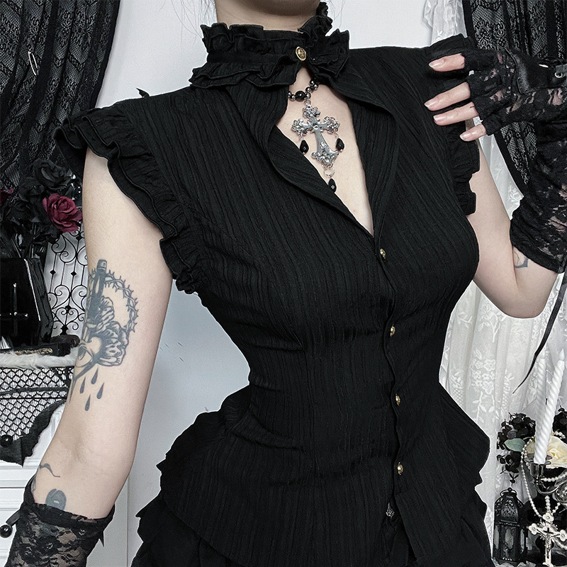 Kemeja Wanita Goth Dark 90s Gr - Summer Grunge Clothing ulasan dan harga