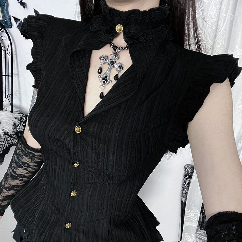 Kemeja Wanita Goth Dark 90s Gr - Summer Grunge Clothing ulasan dan harga
