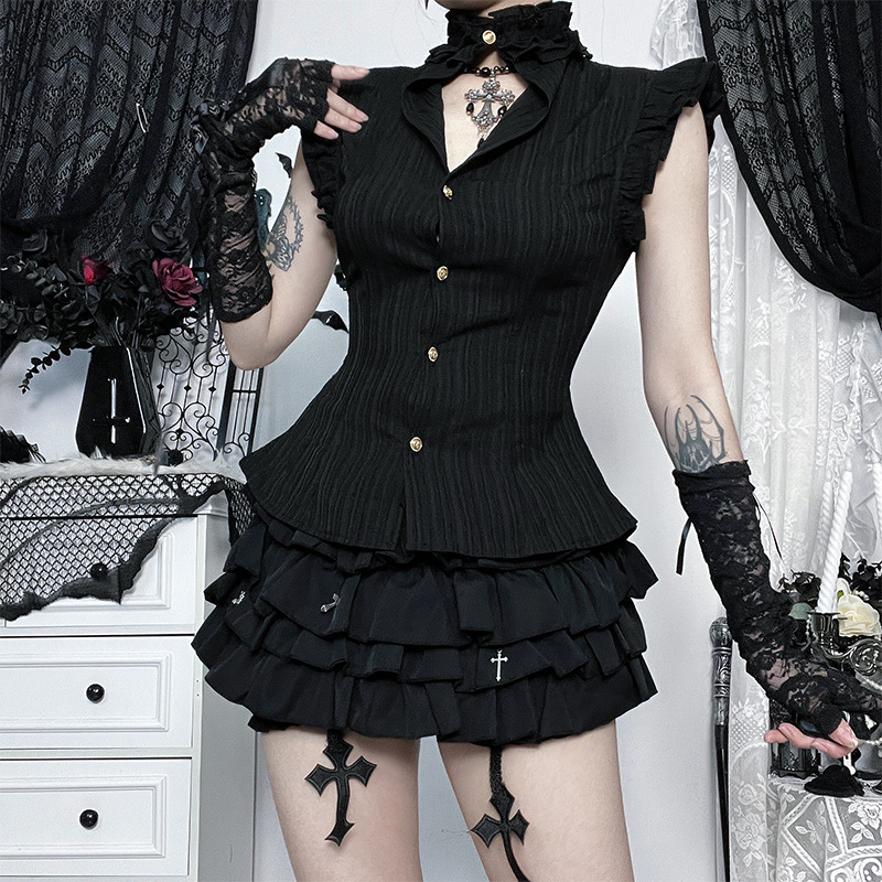 Kemeja Wanita Goth Dark 90s Gr - Summer Grunge Clothing ulasan dan harga