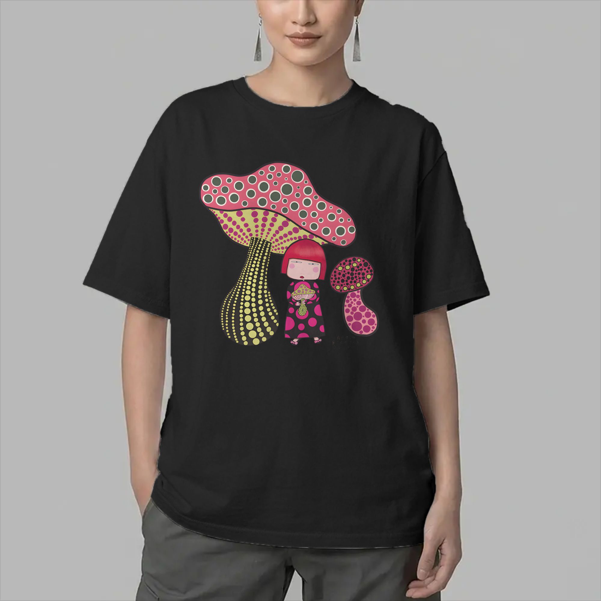 Kaos Pria Motif Jamur Gadis Y- - Summer Clothing Ideas ulasan dan harga