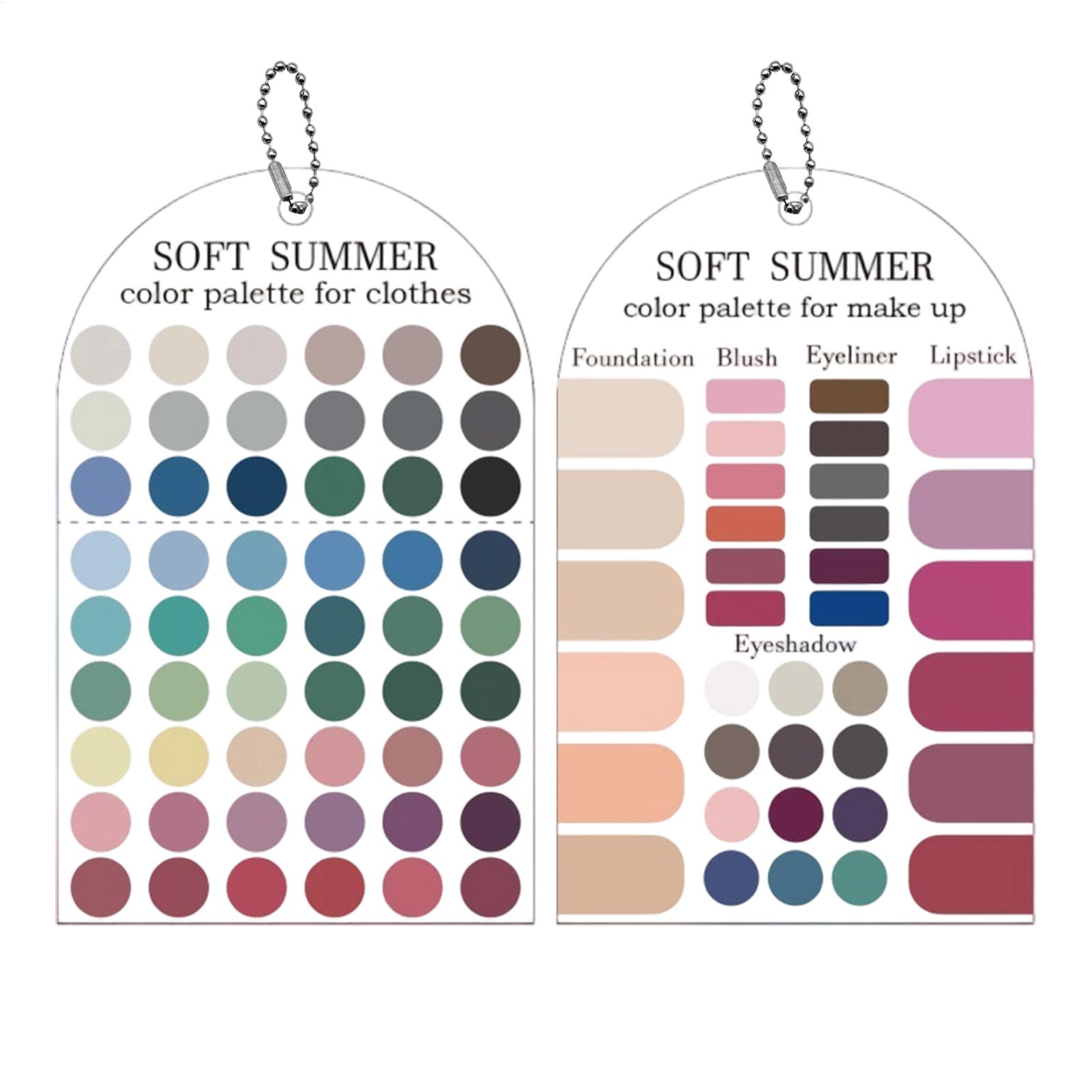 2 Buah Kartu Contoh Warna Pale - Summer Clothing Color Palette ulasan dan harga
