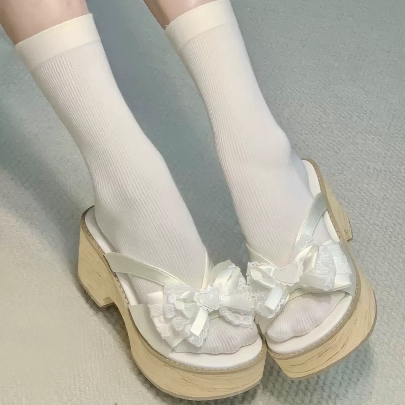 Sandal Platform Tebal Motif Ka - Summer Holiday Clothing Women ulasan dan harga