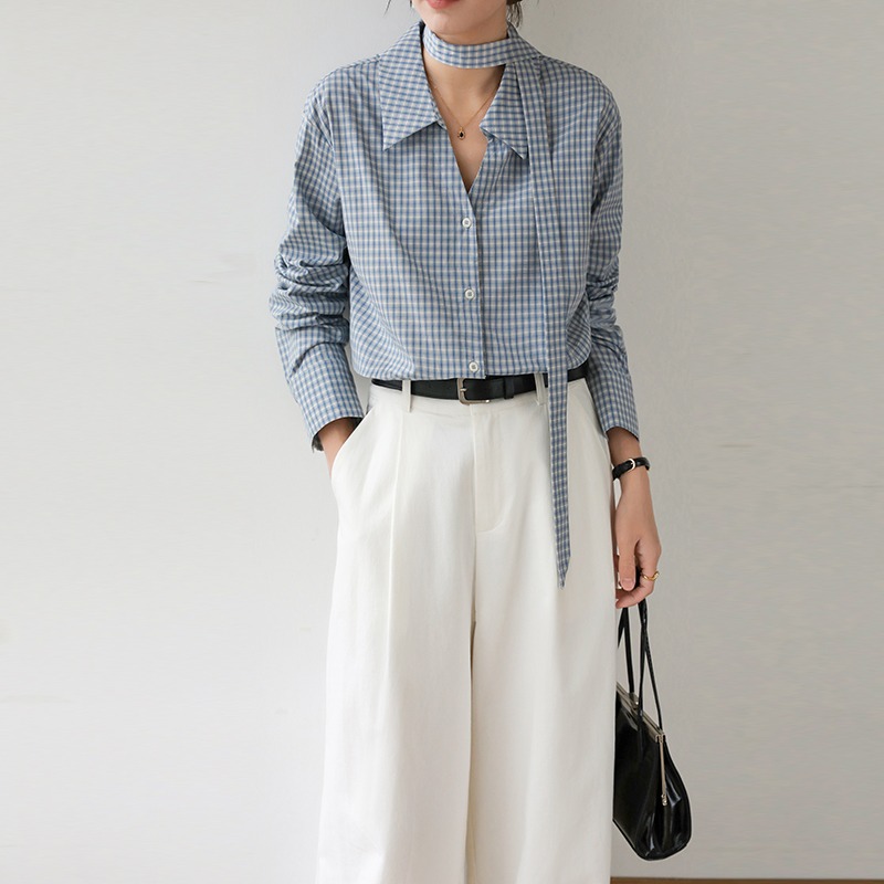 Blus Wanita Vintage Atasan Kot - Summer Clothing In French ulasan dan harga