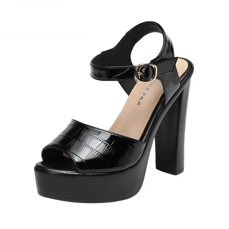 Sandal Kulit Asli Fashion 10Cm - Summer Holiday Clothing Women ulasan dan harga