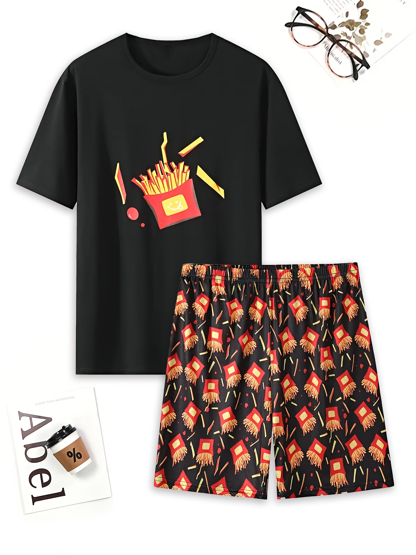 Satu set piyama kasual bermoti - Summer Clothing In French ulasan dan harga