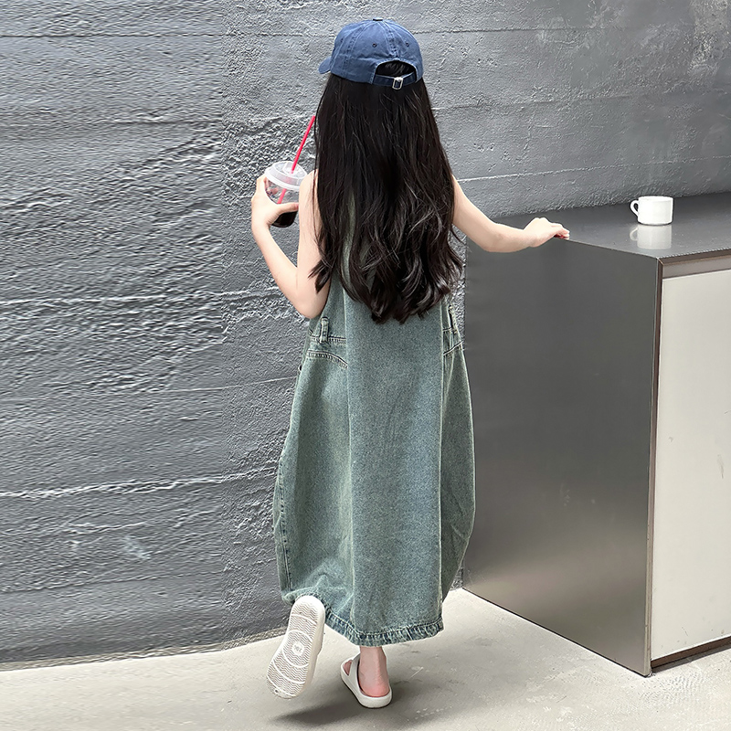 Gaun Denim Tanpa Lengan Kualit - Quality Summer Clothing ulasan dan harga