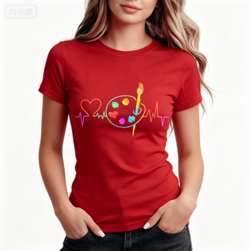 Kaos Wanita Kasual Berwarna-wa - Summer Clothing Color Palette ulasan dan harga
