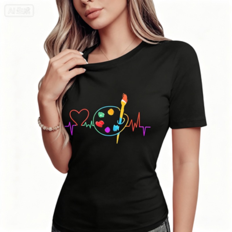 Kaos Wanita Kasual Berwarna-wa - Summer Clothing Color Palette ulasan dan harga