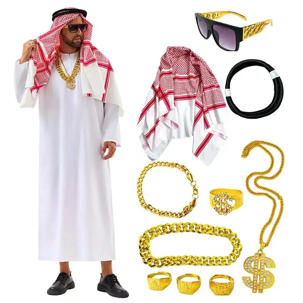 Kostum Dubai Arab UEA Sheik Co - Summer Vacation Clothing Men ulasan dan harga