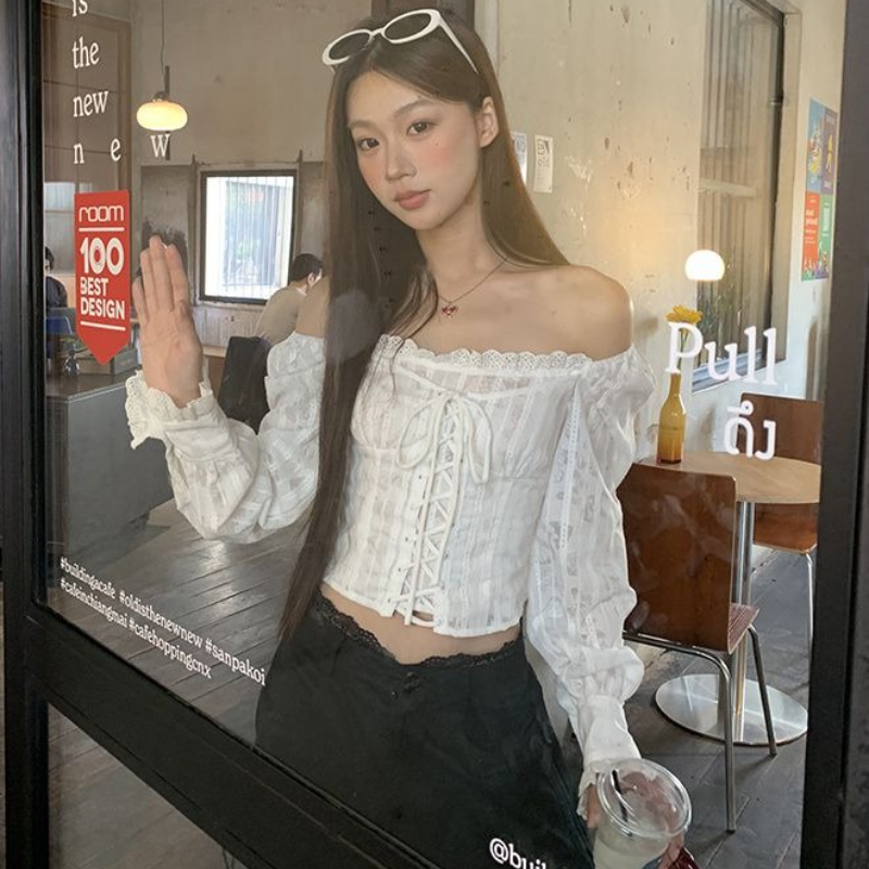 Deeptown Kemeja Wanita Potonga - Summer Clothing Aesthetic ulasan dan harga