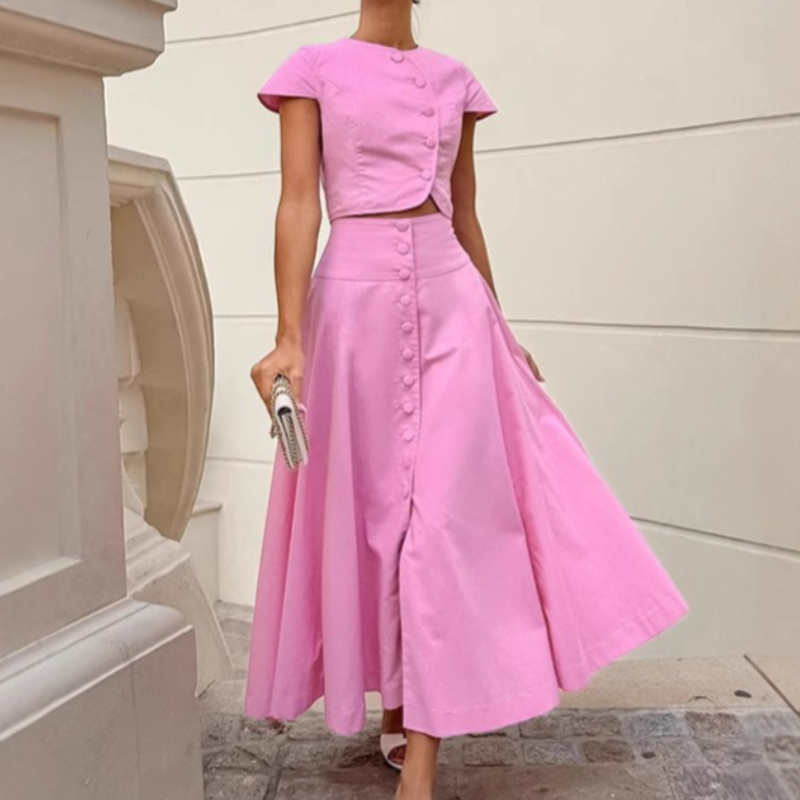 Set Rok Panjang A-line Gaya Pr - Summer Clothing In French ulasan dan harga