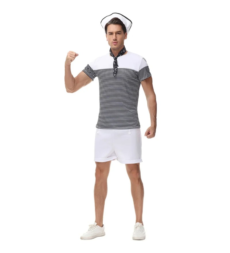 Pasangan Nautical Navy Sailor  - Summer Vacation Clothing Men ulasan dan harga