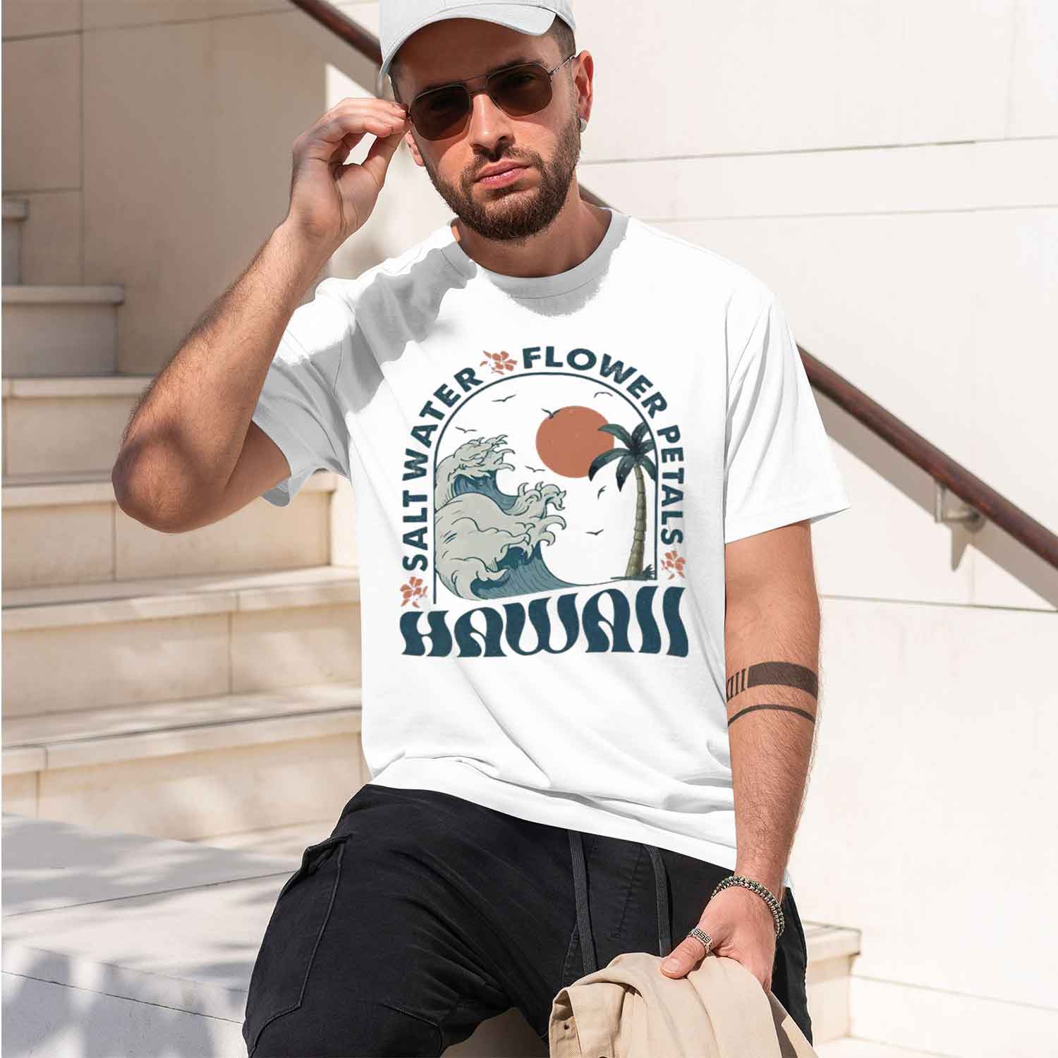 Kaos Hawaii Bea T-Shirt Pria W - Summer Vibes Clothing Men ulasan dan harga