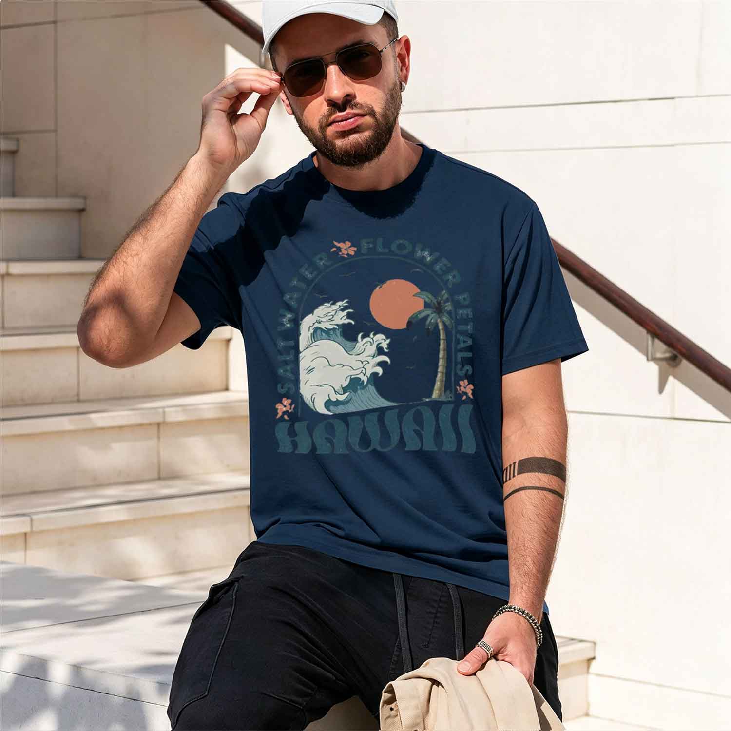 Kaos Hawaii Bea T-Shirt Pria W - Summer Vibes Clothing Men ulasan dan harga