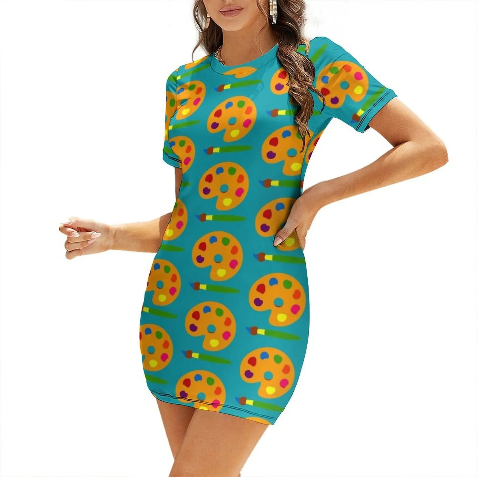 Gaun Lengan Pendek Palet Warna - Summer Clothing Color Palette ulasan dan harga